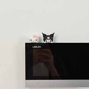 可爱可视门铃装饰摆件入户墙面对讲电话边框美化遮挡玩偶2025新款