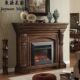 美式 欧式 别墅全实木定制入门雕花壁炉架仿真火取暖壁炉客厅玄关柜