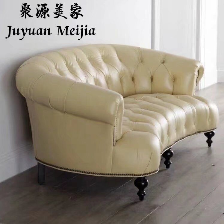 轻奢沙发头层牛皮海绵定制家具