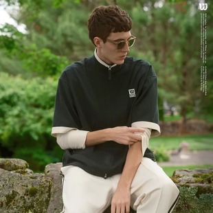 Kith for Wilson Dobby 拉链T恤衬衫刺绣款泡泡纱男士短袖网球服