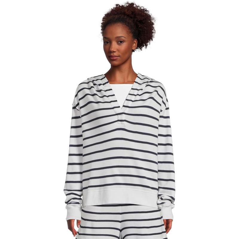 VINEYARD VINES女装条纹卫衣宽松上衣居家外出