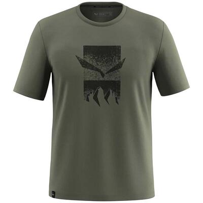 代购Salewa男士户外T恤透气吸湿排汗防紫外线速干衣圆领短袖