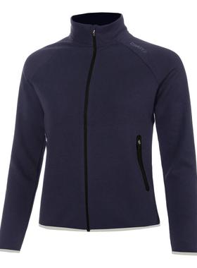 代购craft女士跑步夹克防风保暖吸湿排汗灵活贴合深蓝色