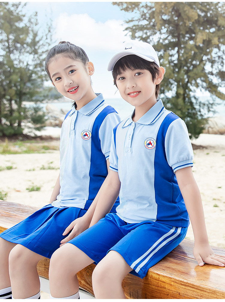 东方市第四小学夏季短袖校服男女同款【短袖,短裤套装】