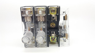 FS101带指示灯保险管座玻璃保险管底座导轨安装保险丝6*30保险座