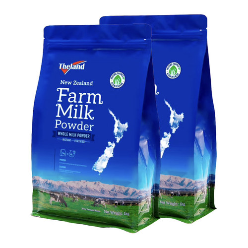 两袋特价新西兰原装进口奶粉纽仕兰全脂乳粉1000g1公斤2袋装补钙