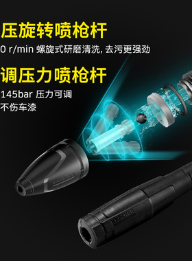 极速德国卡赫进口庭院清t洗机家用洗车机水泵高压水枪冲洗地面大