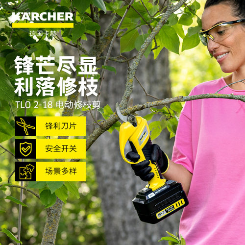 德国卡赫电动剪刀花园果树充电式锂电池园艺修枝剪树枝剪枝神器