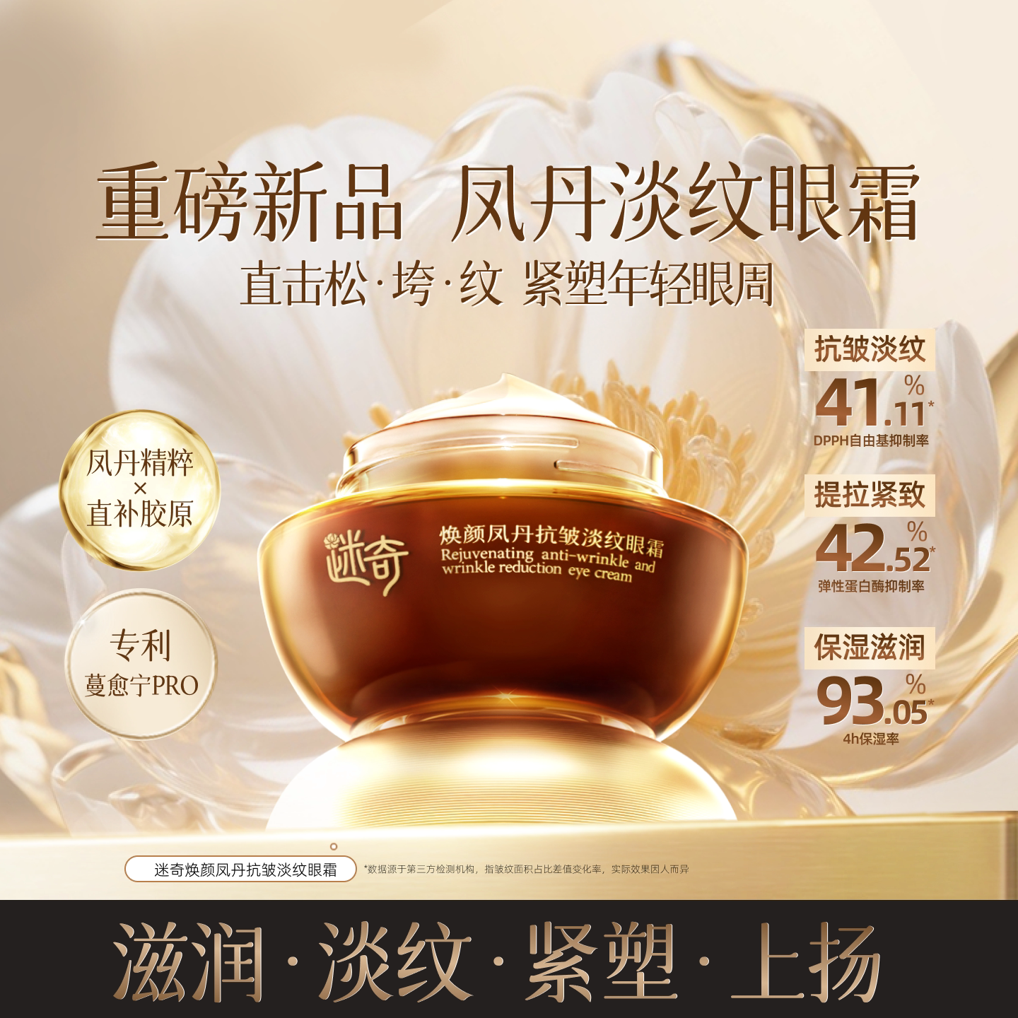 迷奇【重磅新品】迷奇焕颜凤丹抗皱淡纹眼霜提拉紧致眼周乳霜滋润