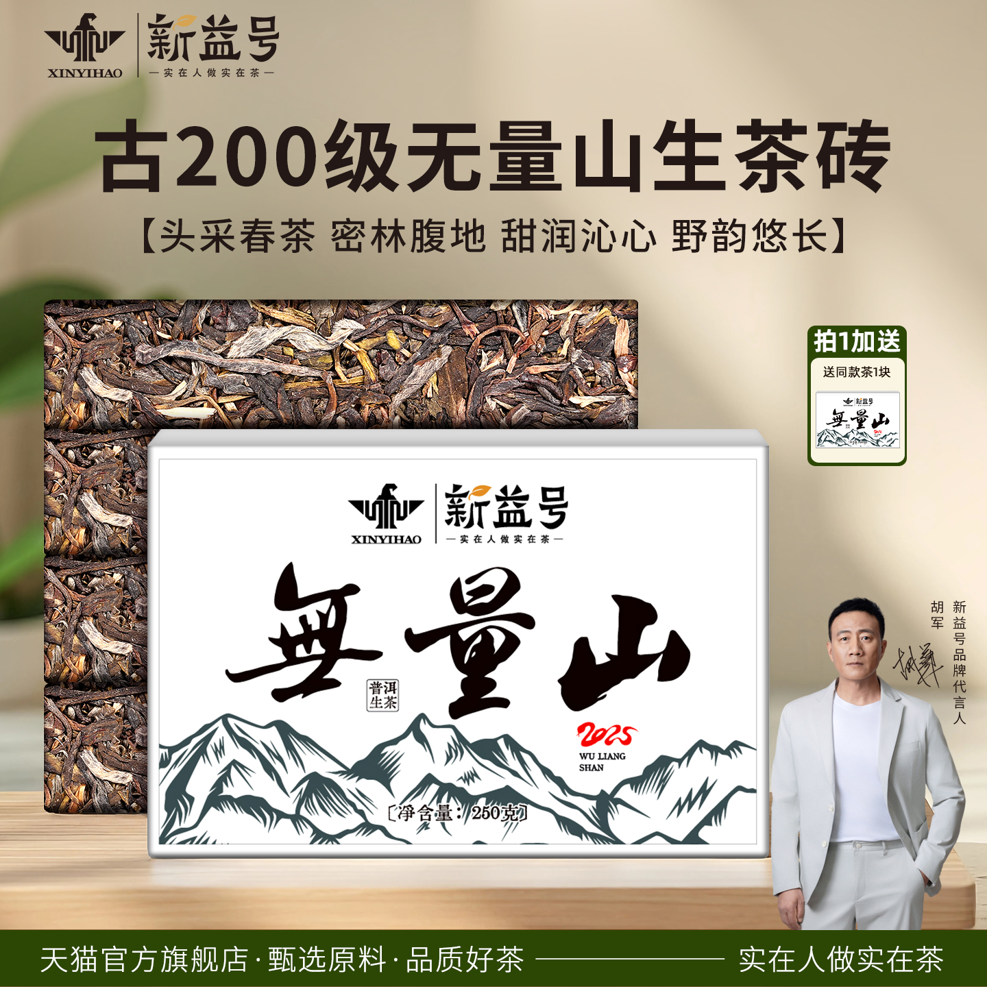 普洱茶生茶2025春茶250g茶砖