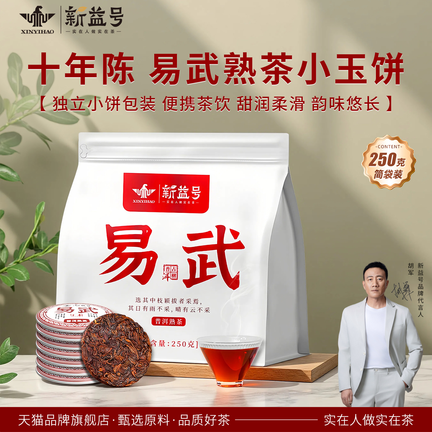 十年陈易武熟茶普洱茶小玉饼