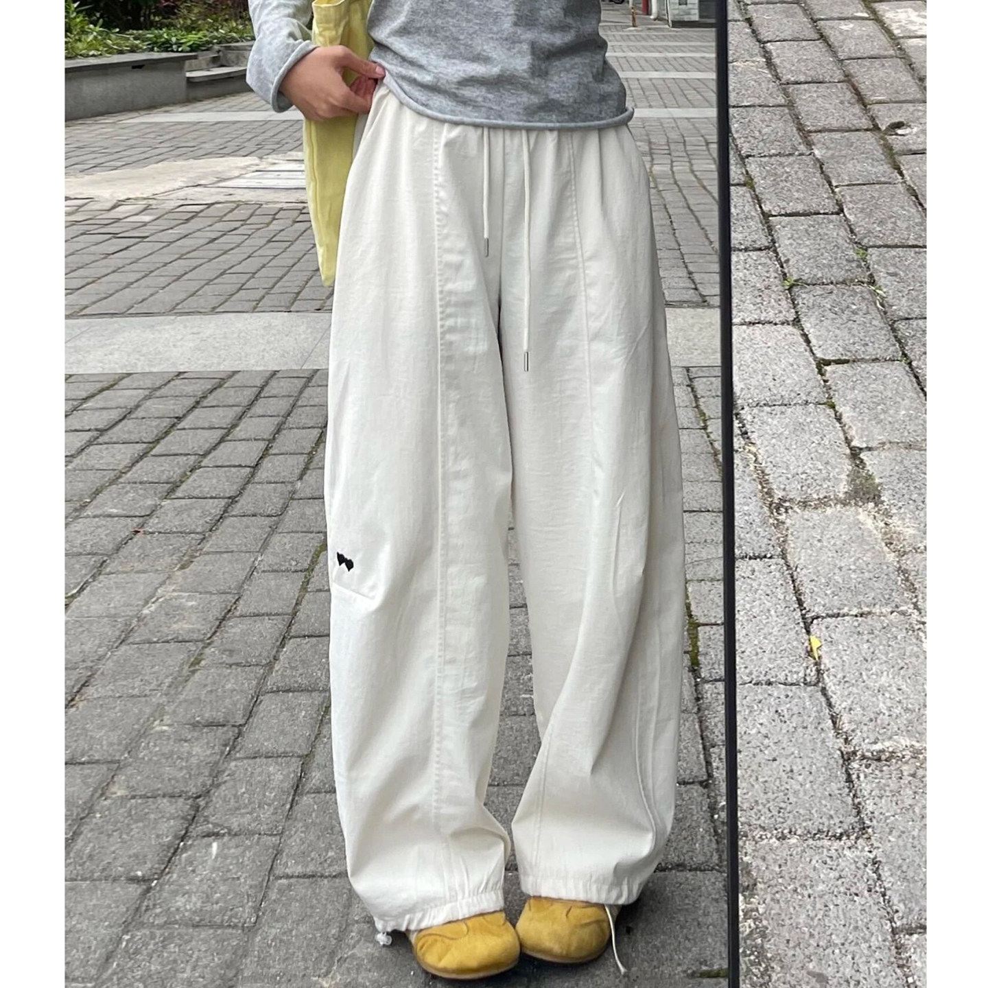 刺绣直筒休闲裤女大码夏季薄款胖妹妹mm宽松显瘦梨型身材阔腿裤子