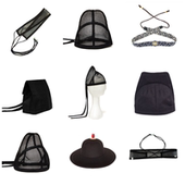 儿童汉服帽子古装 新 发饰男宝宝头饰幞头唐制中国风表演网格帽夏季