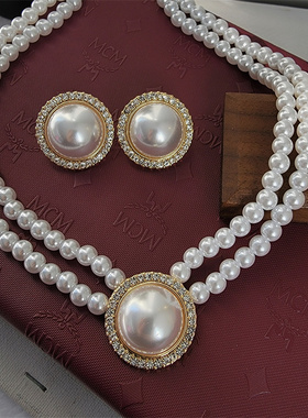 合金珍珠女项链锁骨链