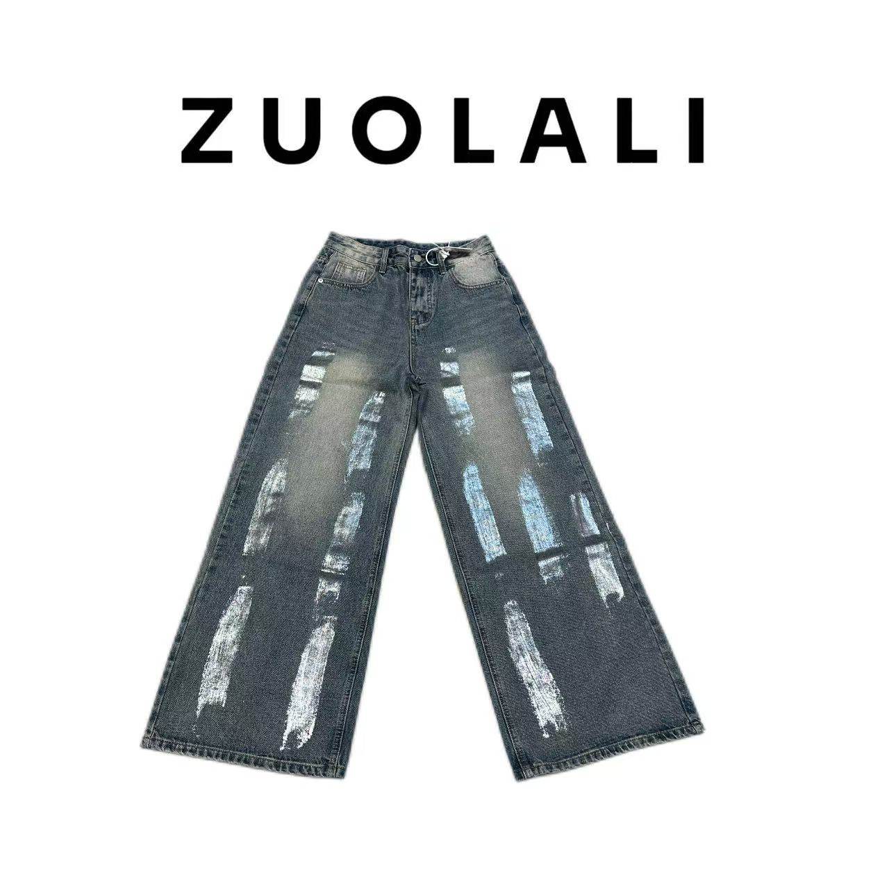 【元旦大促】‘冰川’新款蓝色牛仔阔腿设计-高腰堆堆裤,女装/女士精品,牛仔裤,淘宝优惠券,粉丝福利购,淘宝优惠卷