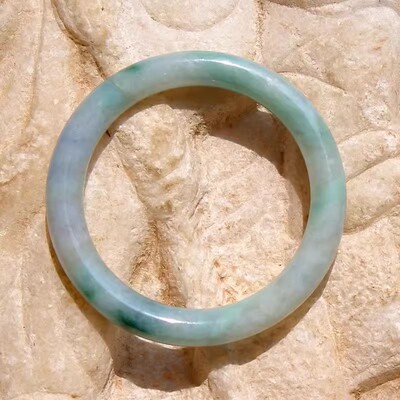 天然A货缅甸老坑翡翠圆手镯子54