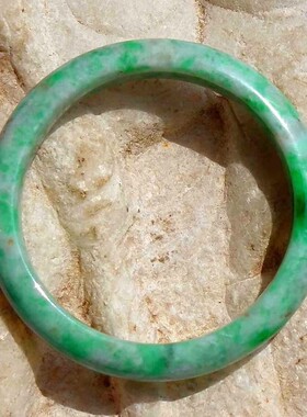 玉一清8189天然A货缅甸老坑正阳绿翡翠手镯子带宝玉石证书复检56