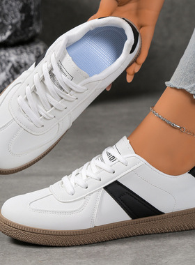 阿甘鞋女鞋子2025新款夏季百搭爆款休闲板鞋女款小白鞋厚底德训鞋