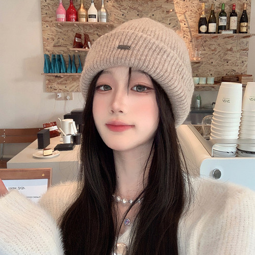 毛线帽女秋冬季百搭显脸小