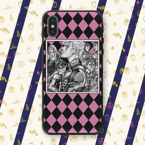 JOJO奇妙冒险glamb黄金之风乔鲁诺布差拉提紫烟阿帕茶飞机手机壳