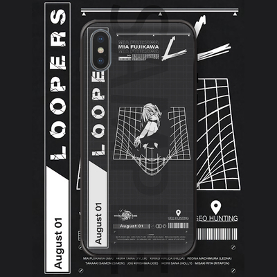 key社LOOPERS MIA苹果华为三星玻璃软iPhone周边来图定制手机壳套