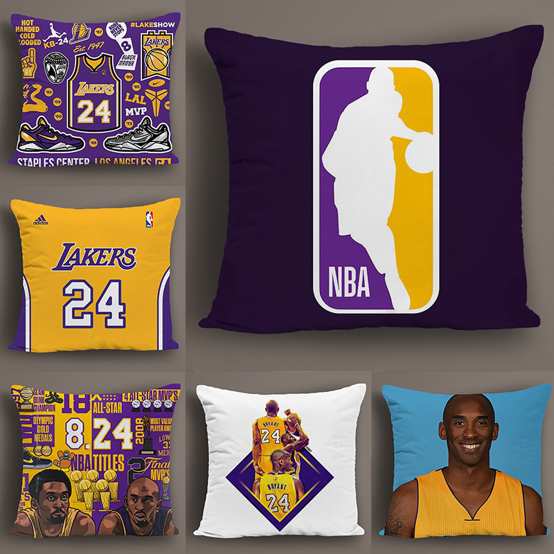 科比牢大NBA周边黑曼巴24号球衣DIY定制双面抱枕头套靠垫生日礼物