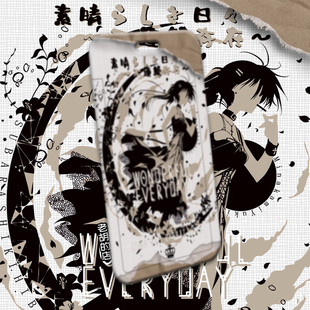 老胡的店素晴日卡套水上由岐周边学生动漫身份证件挂绳滑盖餐校牌