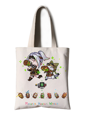 Monster Hunter:world怪物猎人世界MHW周边日系购物单肩袋拎包DIY