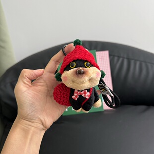 戴帽子蜜蜂小狗车挂件可爱包包挂件书包钥匙扣挂饰情侣闺蜜礼物