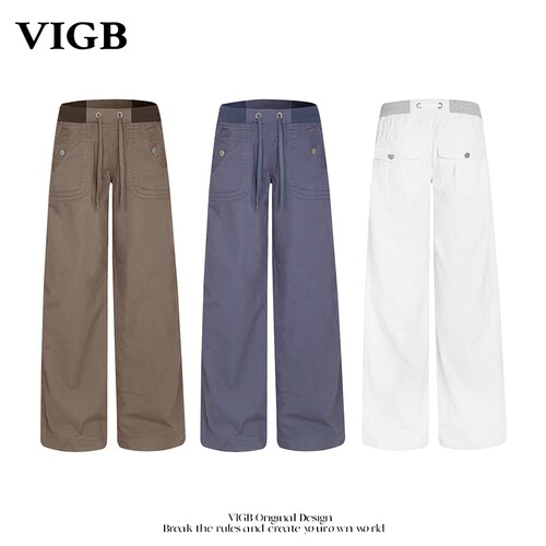 VIGB原创复古宽松阔腿工装裤