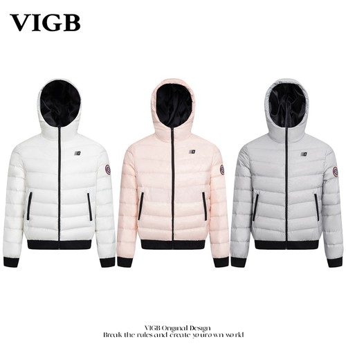 VIGB国潮连帽白鸭绒羽绒服外套
