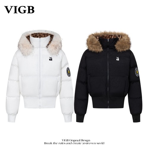 VIGB美式连帽加厚棉衣女冬季外套