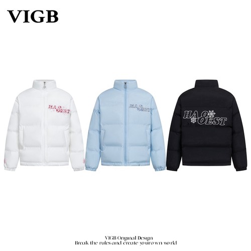 VIGB美式立领保暖情侣棉衣外套