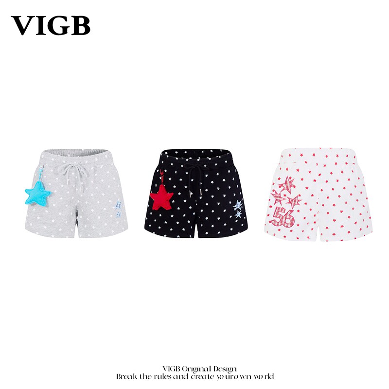 VIGB 原创国潮美式复古夏季新款休闲裤热裤女原宿风潮牌百搭短裤