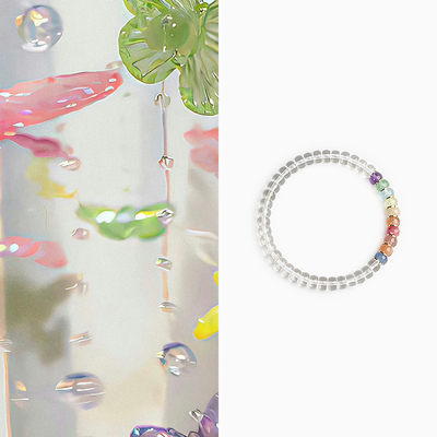 白水晶手串女款彩虹水晶时尚手链