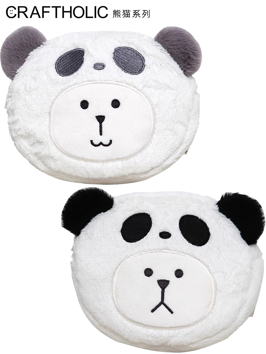 CRAFTHOLIC CUTE CARTOON PLUSH PANDA BAG COIN PURSE GIRL STUDENT HAND HOLDING MINI COIN PURSE