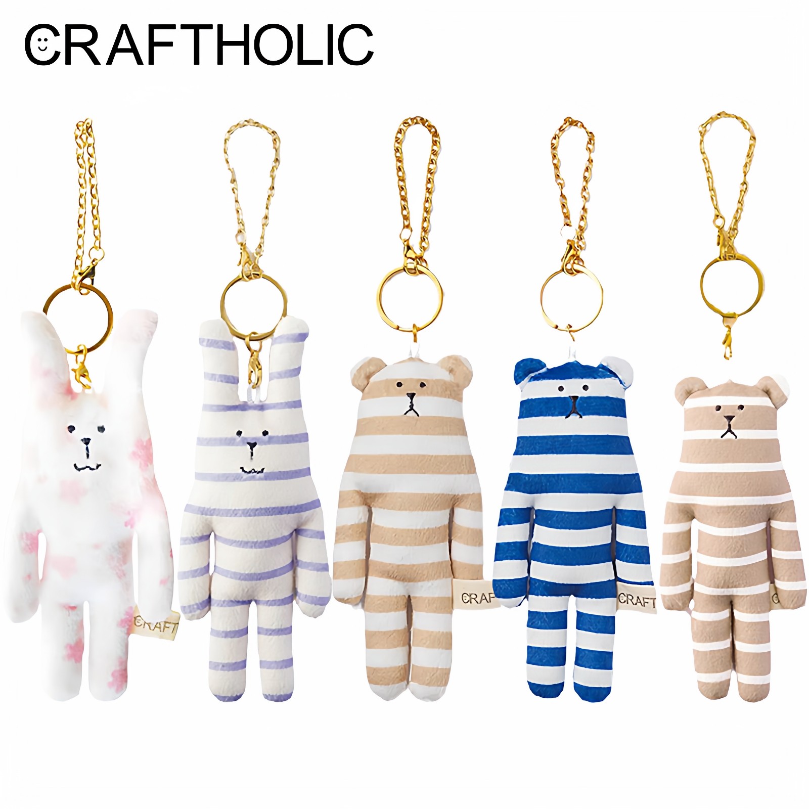 CRAFTHOLIC可爱毛绒钥匙扣少女心书包挂件小公仔丑萌玩偶背包装饰