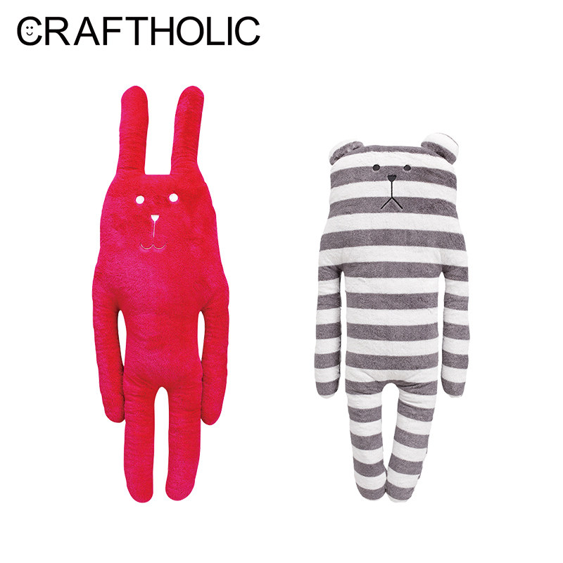 CRAFTHOLIC可爱卡通女孩毛绒玩具梨花兔熊公仔女生睡觉抱枕娃娃
