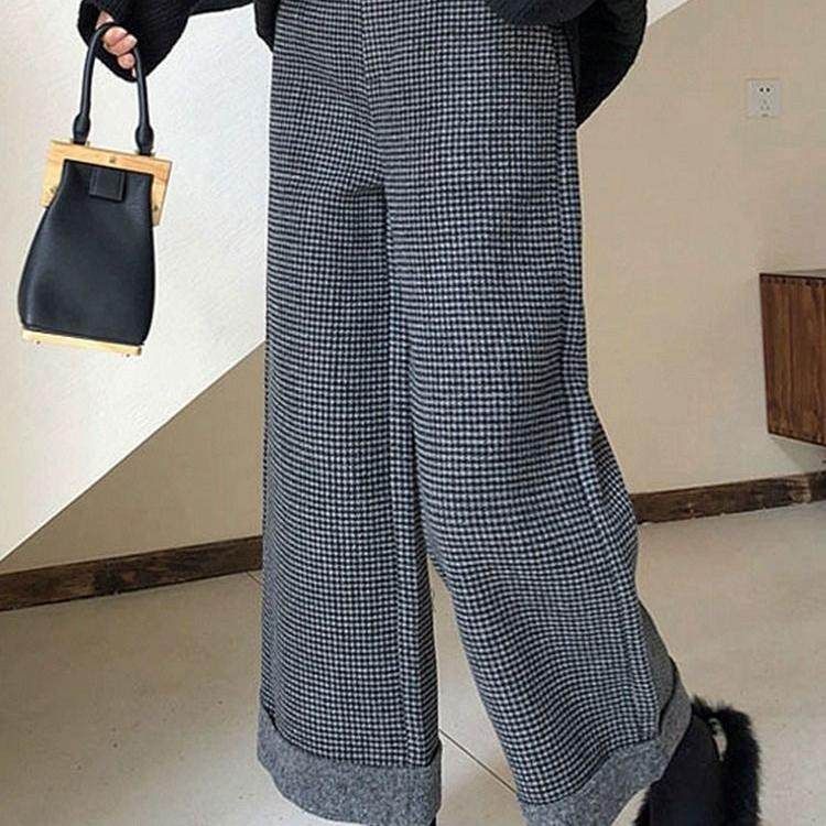 毛呢阔腿裤秋冬新款韩版休闲高腰显瘦宽松百搭气质显瘦女王裤子,女装/女士精品,休闲裤,淘宝优惠券,粉丝福利购,淘宝优惠卷