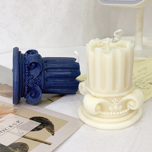 古典欧式希腊罗马柱造型小众高级感艺术精油香味香氛香薰蜡烛摆件