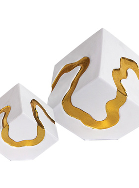 几何欧式风展厅特大陶瓷装饰摆件