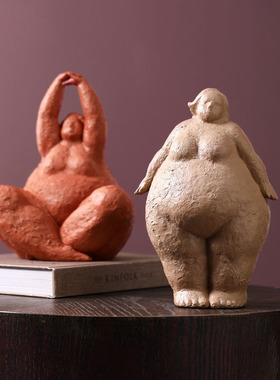 艺术品胖女孩人物人像树脂雕塑