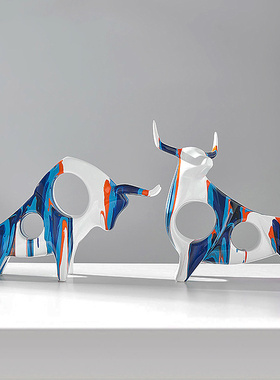 书房样板间电视柜桌面艺术风摆件