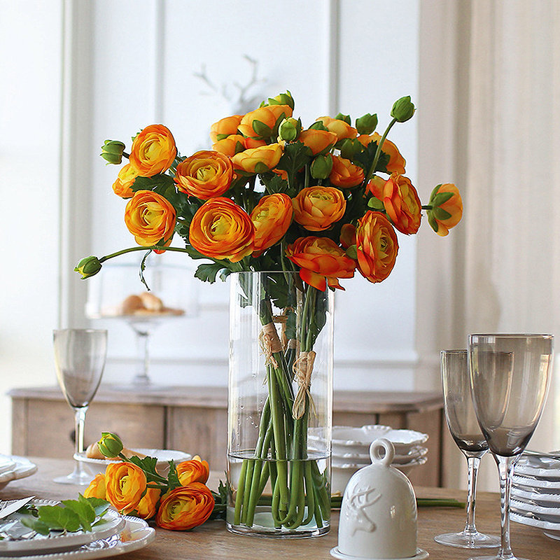 现代简约透明大圆柱形加厚玻璃插花瓶家用富贵竹水养绿植水培花器,家居饰品,花瓶,淘宝优惠券,粉丝福利购,淘宝优惠卷