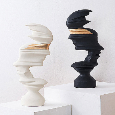 创意奇趣抽象艺术人脸雕塑摆件