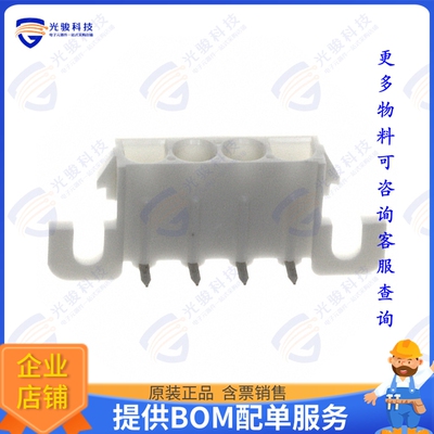 3-643230-0 连接器CONN HDR 4POS 0.25 GOLD PCB R/A