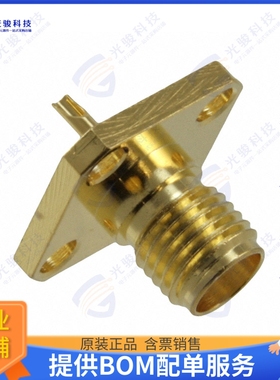 132142 连接器CONN SMA RCPT STR 50 OHM SOLDER