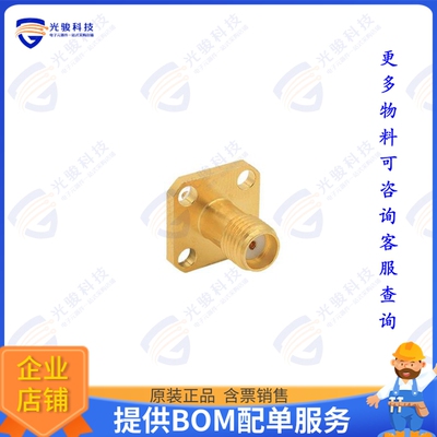 RFSMAA4JCDLF 连接器CONN SMA J FLNG MNT 4HOLE