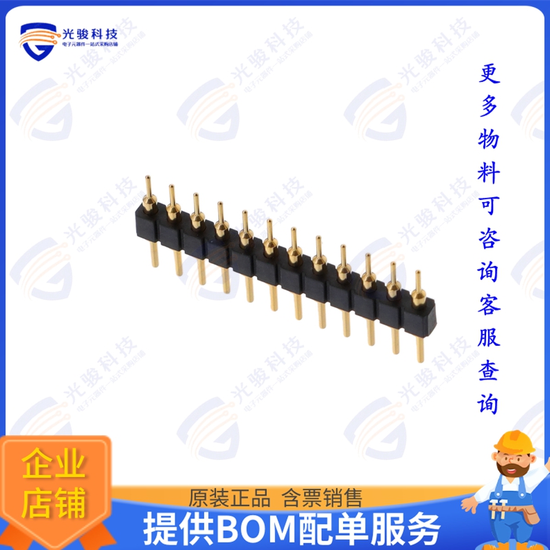 334-10-112-00-020000 连接器CONN HDR POST 12POS GOLD