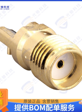 CONSMA022-G 连接器SMA FML THROUGH, EDGE MNT R/A